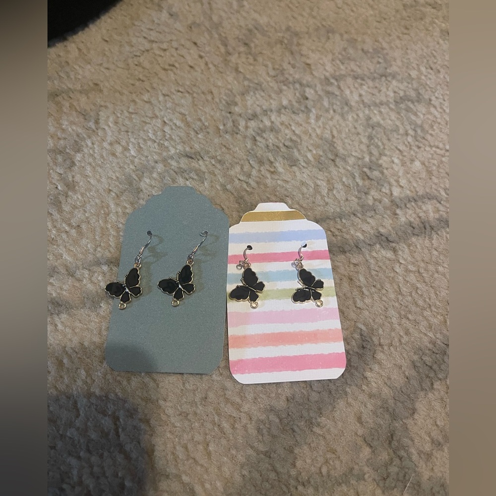 Black Butterfly Earrings 🦋(1️⃣)